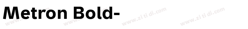 Metron Bold字体转换